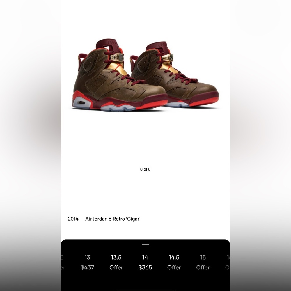 2014 retro Jordan’s cigar 6’s - Picture 11 of 11